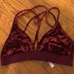 Crushed velvet bralette